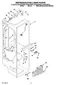 REFRIGERATOR LINER PARTS Diagram and Parts List for GC5NHAXSQ02  Whirlpool Refrigerator