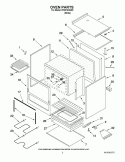 OVEN PARTS Diagram and Parts List for RF3010XEW2  Whirlpool Range