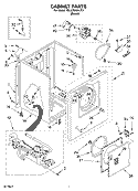 Part Location Diagram of WP3406102 Whirlpool Dryer Door Switch