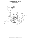CONTROL PANEL PARTS Diagram and Parts List for KUIC18NNXS1  KitchenAid Ice Maker