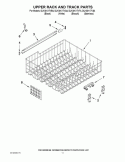 UPPER RACK AND TRACK PARTS Diagram and Parts List for DU1301XTVB4  Whirlpool Dishwasher