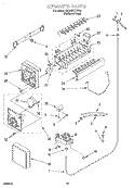 ICEMAKER Diagram and Parts List for GD25SFXHS00  Whirlpool Refrigerator