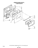 OVEN DOOR Diagram and Parts List for RB1200XVN2  Whirlpool Wall Oven