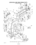 CONTROLS AND REAR PANEL Diagram and Parts List for LA5558XSW0  Whirlpool Washer