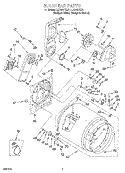 SECTION Diagram and Parts List for LEQ8857HQ1  Whirlpool Dryer