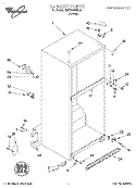 CABINET Diagram and Parts List for 7MET18GKFN00  Whirlpool Refrigerator