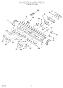 CONTROL PANEL Diagram and Parts List for RS373PXWT2  Whirlpool Range