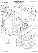 SECTION Diagram and Parts List for CEDS774JQ0  Crosley Dryer