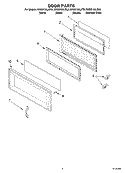 DOOR Diagram and Parts List for KHMS155LBT0  KitchenAid Microwave