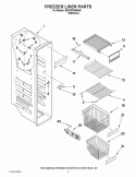FREEZER LINER PARTS Diagram and Parts List for BRS70FRANA01  Whirlpool Refrigerator