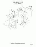 OVEN DOOR PARTS Diagram and Parts List for KEBU208SSS03  KitchenAid Wall Oven