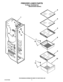 FREEZER LINER PARTS Diagram and Parts List for GSC25C5EYY03  Whirlpool Refrigerator