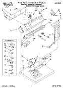 TOP AND CONSOLE, LIT/OPTIONAL Diagram and Parts List for LGV6634DZ0  Whirlpool Dryer