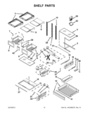 SHELF PARTS Diagram and Parts List for WRF990SLAB00  Whirlpool Refrigerator