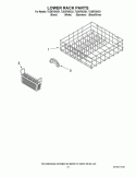 LOWER RACK PARTS Diagram and Parts List for TUD8700XS1  Estate Dishwasher