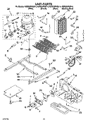 UNIT PARTS Diagram and Parts List for KSRD25FKBL14  KitchenAid Refrigerator