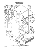 CABINET Diagram and Parts List for ET20GKXSW02  Whirlpool Refrigerator