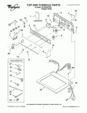TOP AND CONSOLE PARTS Diagram and Parts List for 3XLER5437KQ6  Whirlpool Dryer