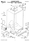 CABINET PARTS Diagram and Parts List for ED2PBEXTL00  Whirlpool Refrigerator