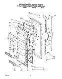 REFRIGERATOR DOOR Diagram and Parts List for 8ED20ZKXAN00  Whirlpool Refrigerator