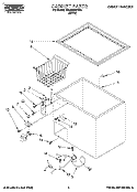 SECTION Diagram and Parts List for RH0500RAW00  Roper Freezer