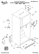 CABINET Diagram and Parts List for 8ET18ZKXDW01  Whirlpool Refrigerator