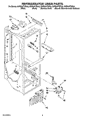 REFRIGERATOR LINER PARTS Diagram and Parts List for KSRS25FTWH03  KitchenAid Refrigerator