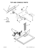 Part Location Diagram of WPW10416486 Whirlpool Rear Panel
