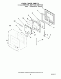 OVEN DOOR PARTS Diagram and Parts List for RBS277PVQ02  Whirlpool Wall Oven