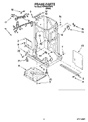 FRAME PARTS Diagram and Parts List for KFCK03ITWH0  KitchenAid Trash Compactor