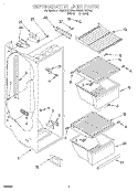 REFRIGERATOR LINER Diagram and Parts List for RS20DKXFN00  Roper Refrigerator