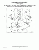 3402856 BURNER ASSEMBLY Diagram and Parts List for LTG5243DQ9  Whirlpool Washer Dryer Combo