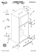 CABINET PARTS Diagram and Parts List for ET2AHTXLT01  Whirlpool Refrigerator