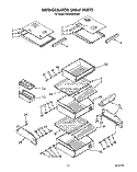 REFRIGERATOR SHELF Diagram and Parts List for KSSS48DWX00  KitchenAid Refrigerator