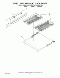 THIRD LEVEL RACK AND TRACK PARTS Diagram and Parts List for KUDS50FVBL4  KitchenAid Dishwasher