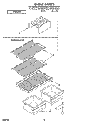SHELF PARTS, LITERATURE AND OPTIONAL PARTS Diagram and Parts List for RT16DKYKT01  Roper Refrigerator