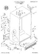 CABINET Diagram and Parts List for 3XART722F00  Whirlpool Refrigerator