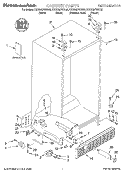 CABINET, LITERATURE Diagram and Parts List for KSRB25FHBL03  KitchenAid Refrigerator