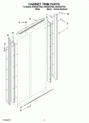 CABINET TRIM PARTS Diagram and Parts List for KSSS36QTB03  KitchenAid Refrigerator