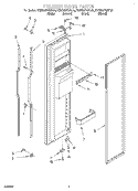 FREEZER DOOR Diagram and Parts List for KSRS22FGAL00  KitchenAid Refrigerator