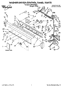 WASHER/DRYER CONTROL PANEL PARTS Diagram and Parts List for WET3300SQ0  Whirlpool Washer Dryer Combo