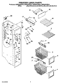 FREEZER LINER PARTS Diagram and Parts List for KSRS25RVBL01  KitchenAid Refrigerator