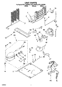 UNIT Diagram and Parts List for ET21LKXHT02  Whirlpool Refrigerator