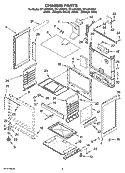 CHASSIS PARTS Diagram and Parts List for SF114PXSQ2  Whirlpool Range