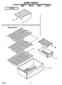 SHELF PARTS, OPTIONAL PARTS (NOT INCLUDED) Diagram and Parts List for ET4WSKXST00  Whirlpool Refrigerator