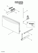 DOOR PARTS Diagram and Parts List for IBMS1450VMS0  Whirlpool Microwave