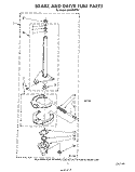 BRAKE AND DRIVE TUBE Diagram and Parts List for LA5600XPW7  Whirlpool Washer