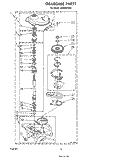 GEARCASE Diagram and Parts List for LA6058XSW0  Whirlpool Washer