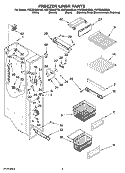 FREEZER LINER PARTS Diagram and Parts List for KSCS25INWH03  KitchenAid Refrigerator