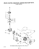 BRAKE, CLUTCH, GEARCASE, MOTOR AND PUMP Diagram and Parts List for LA6053XSW1  Whirlpool Washer